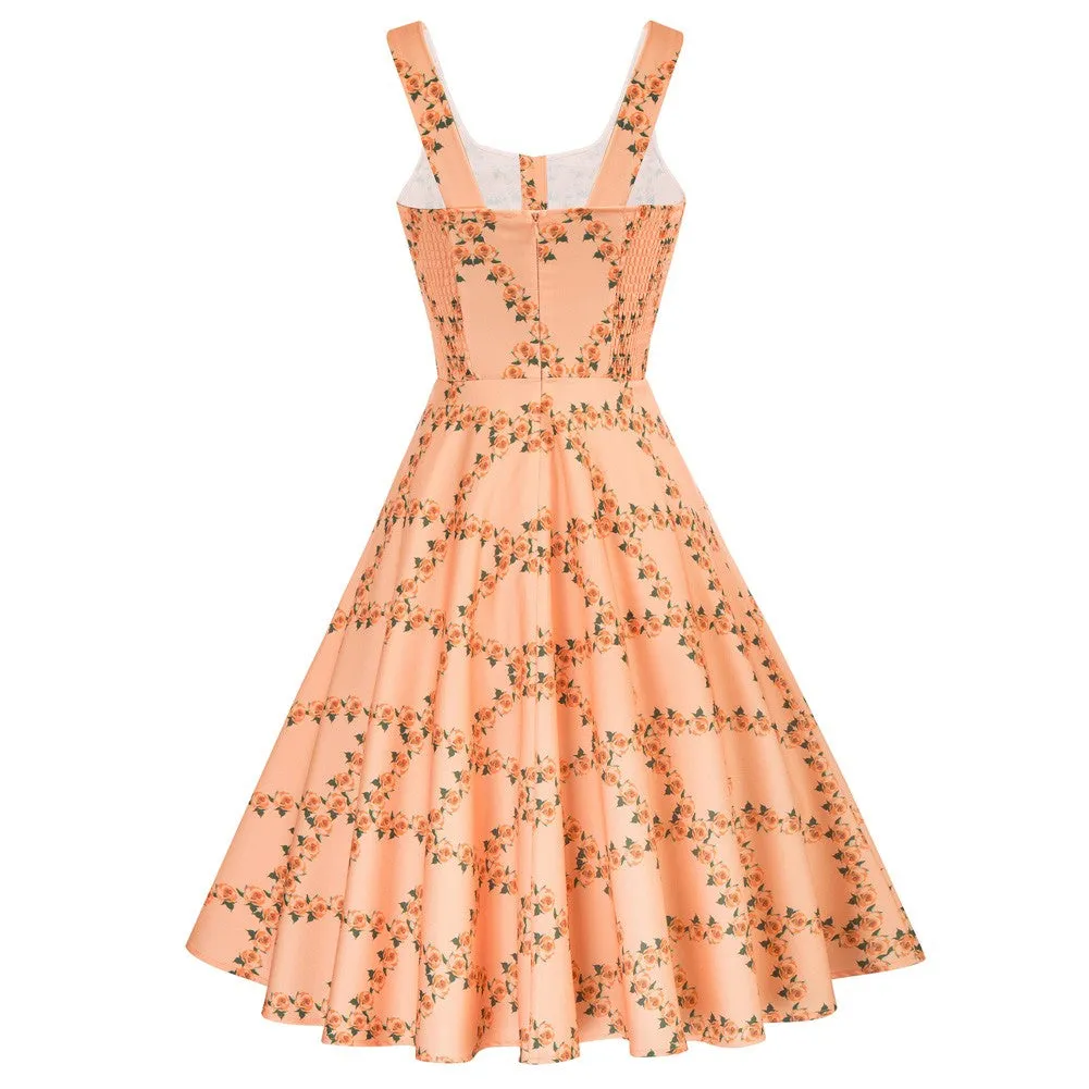 1950s Retro Vintage Sleeveless Homecoming Dresses Cocktail Party A-Line Dress for Summer