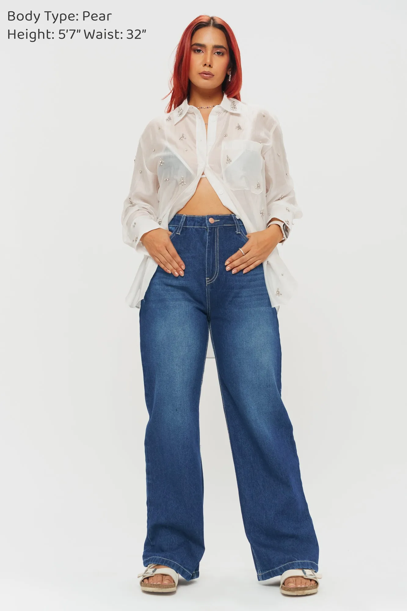 90's Basic Blue Straight Jeans