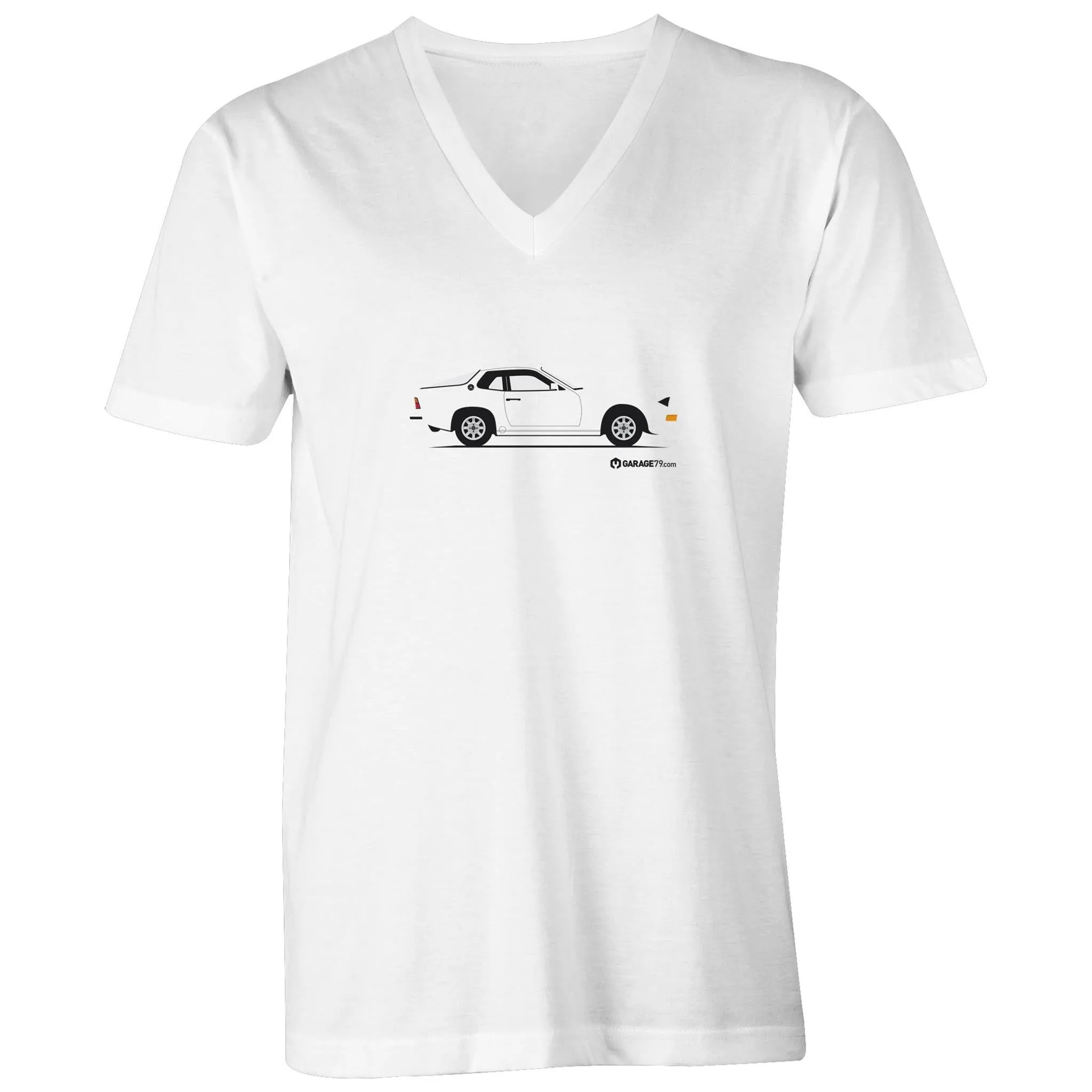 924 Porsche side view Mens V-Neck Tee