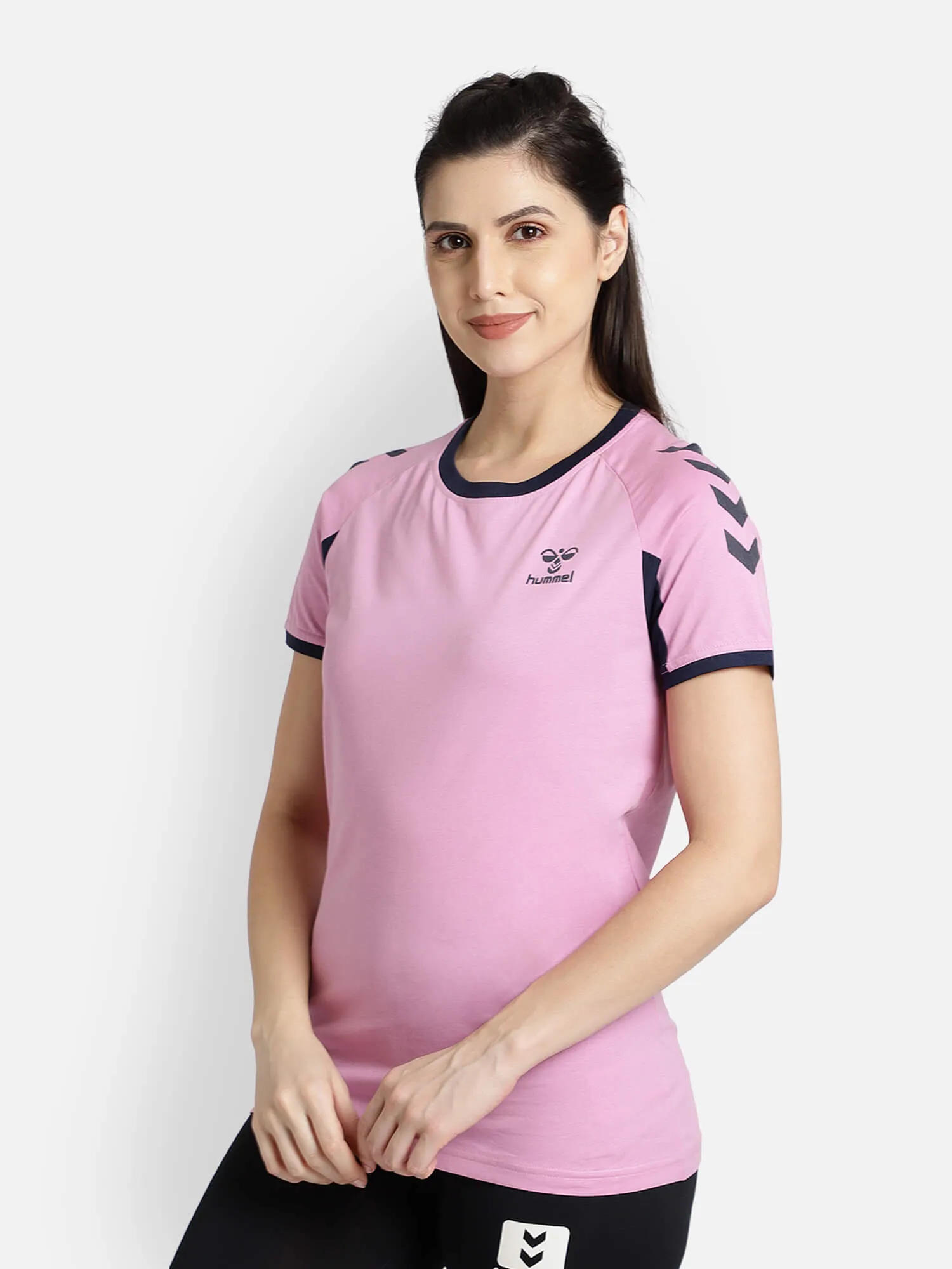 Action Women Cotton Pink T-Shirt