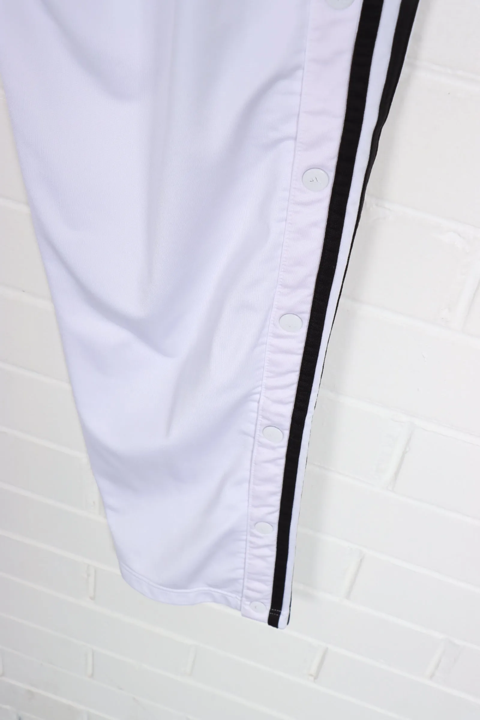 ADIDAS 3-Stripe Tear Away Snap Button Trackpants (M)