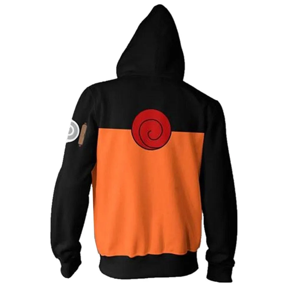 Anime Naruto Kakashi Boruto 3D Hoody Uzumaki Jacket Uchiha Sasuke Akatsuki Tops Hoodies Sweatshirt Thin Zipper Coat Streetwear