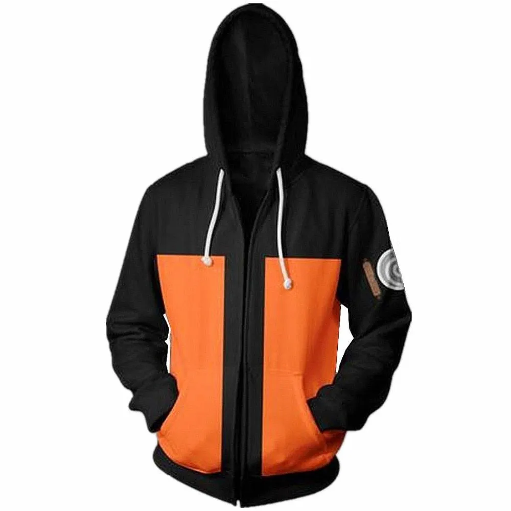 Anime Naruto Kakashi Boruto 3D Hoody Uzumaki Jacket Uchiha Sasuke Akatsuki Tops Hoodies Sweatshirt Thin Zipper Coat Streetwear