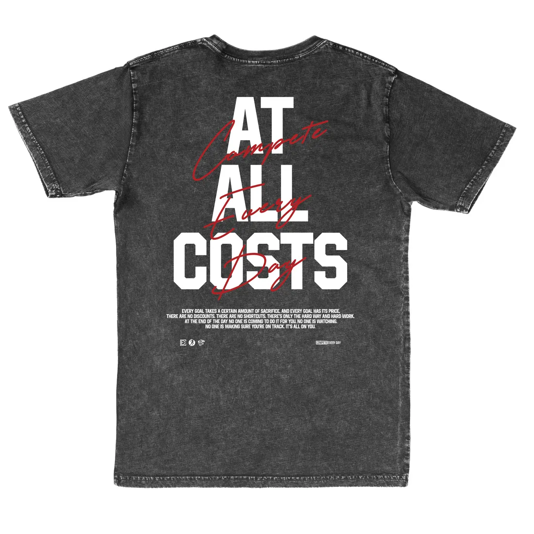 At All Costs T-shirt | Stonewash Black