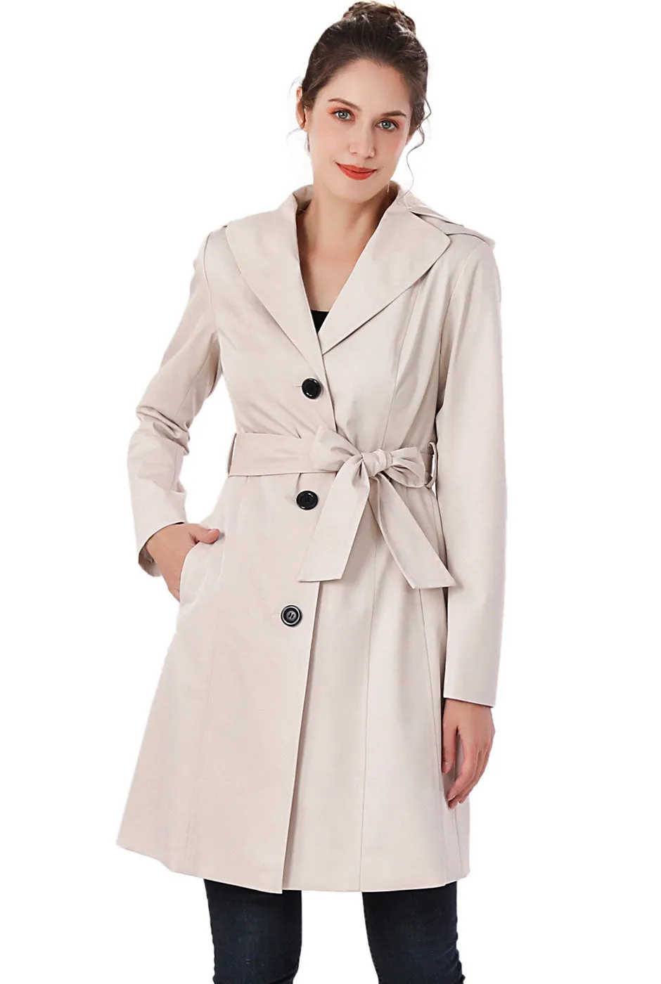 BGSD Women Aleah Waterproof Hooded Trench Coat