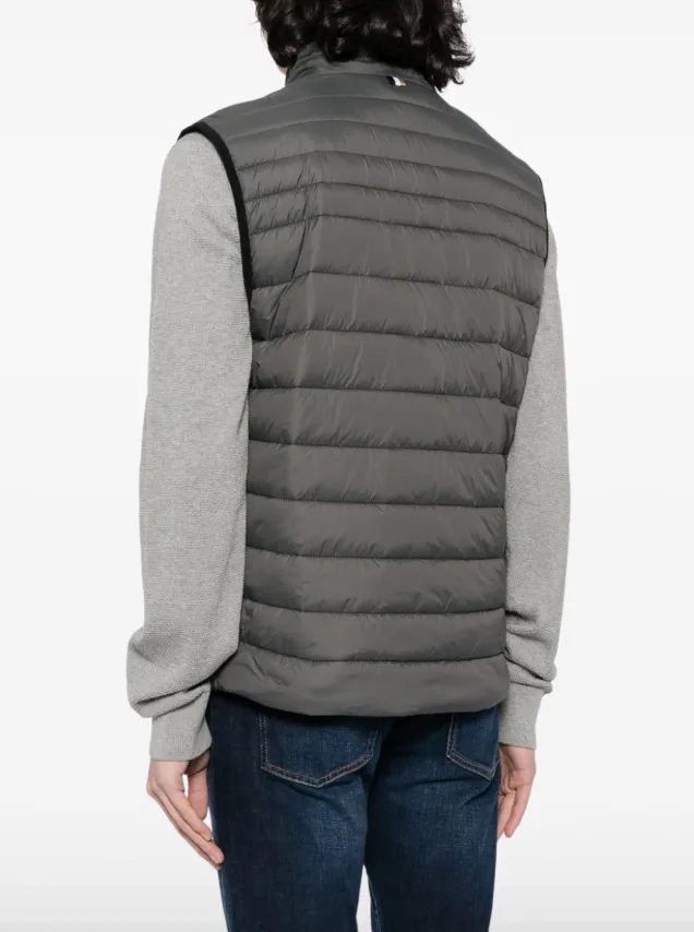 Boss logo print padded gilet jacket