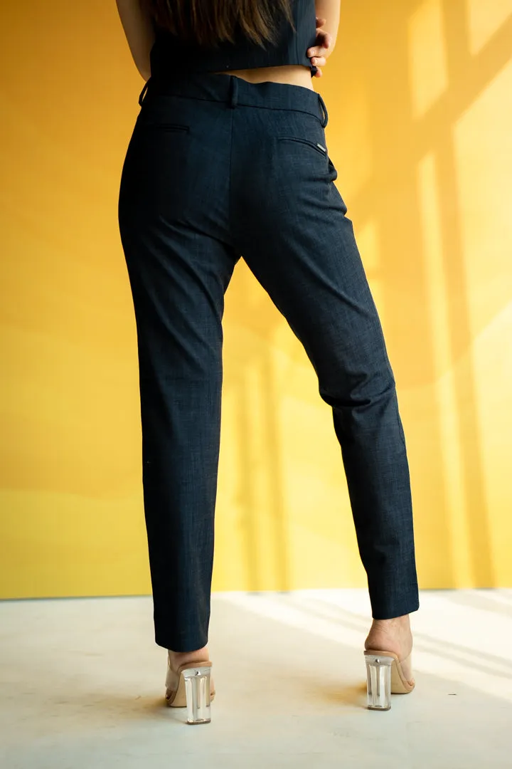 Cadet Blue Business Casual Women Pants