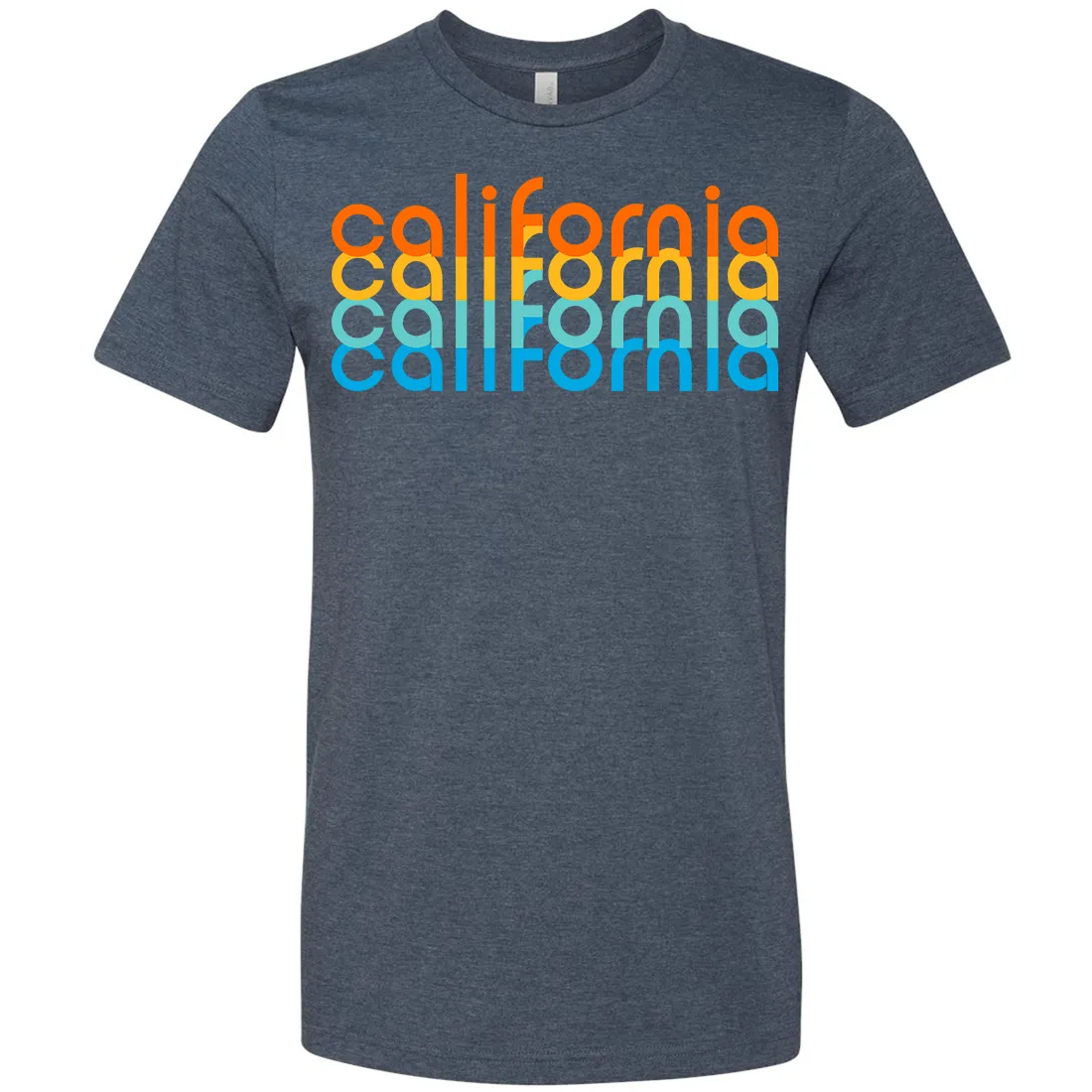 California Rainbow Stack Asst Colors Mens Lightweight Fitted T-Shirt/tee