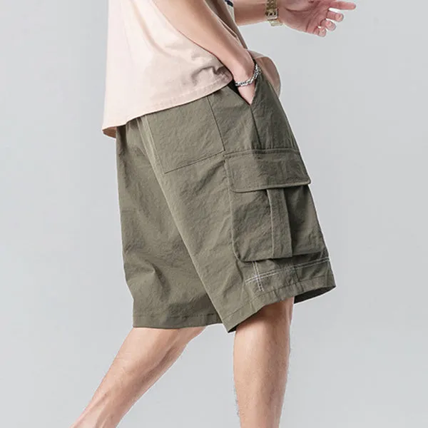 Casual Sport Daily Solid Color Men Shorts