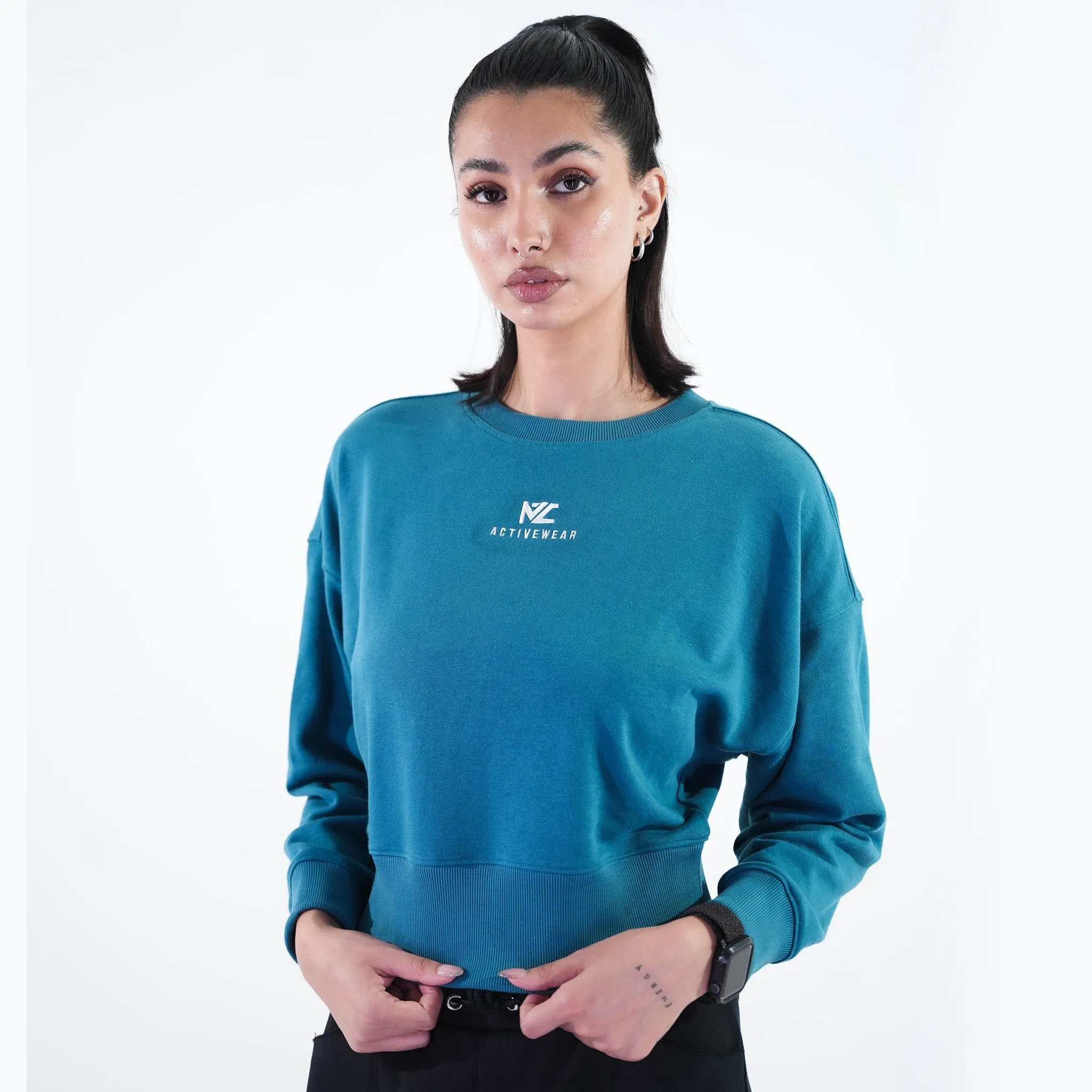 Cozycrest Oversized Sweatshirt Coral blue