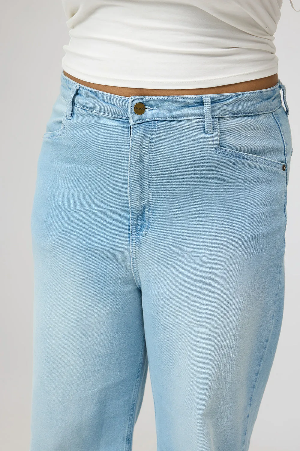 Curve Airy Blue Straight Fit Jeans