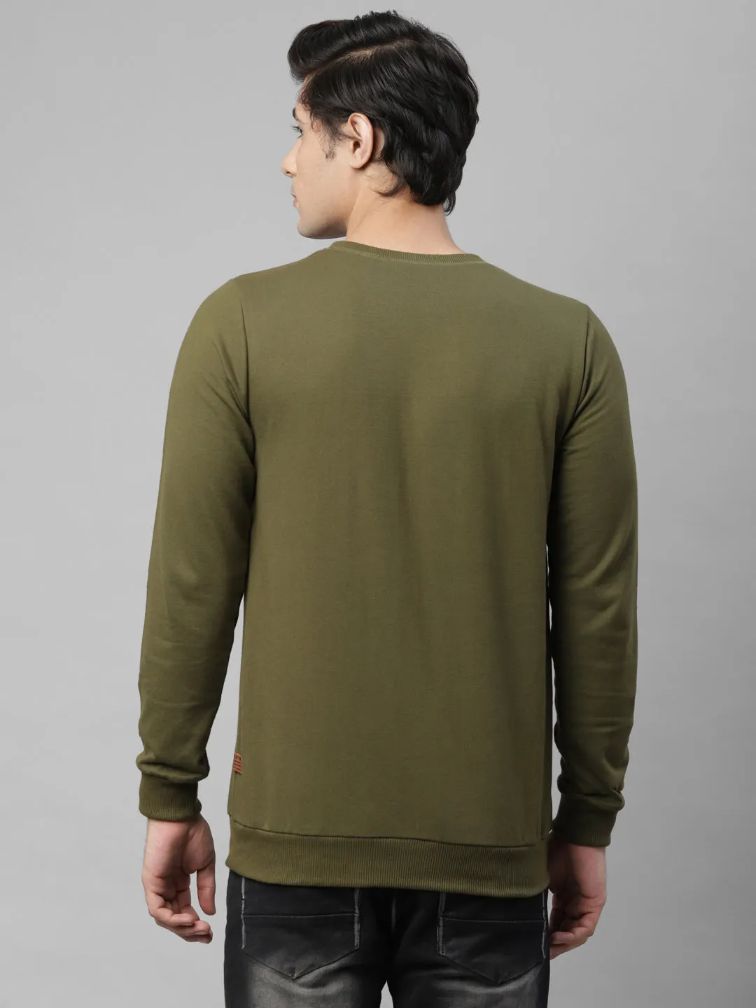 Cut & Sew Terry Round Neck Sweatshirt