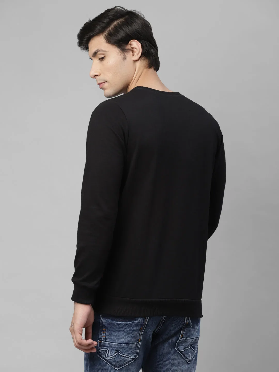 Cut & Sew Terry Round Neck Sweatshirt