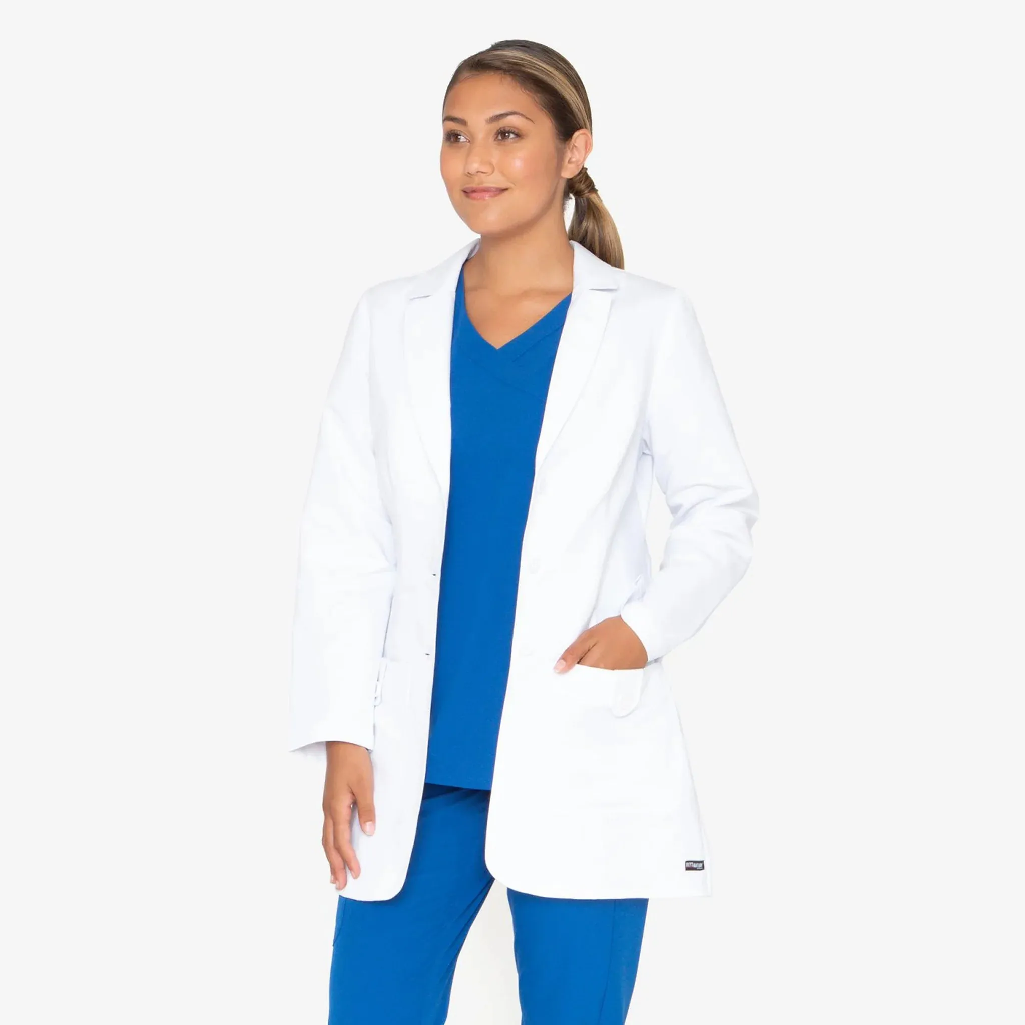 Grey's Anatomy Women's Hannah 31.5 IN Two Pocket Fitted Lab Coat