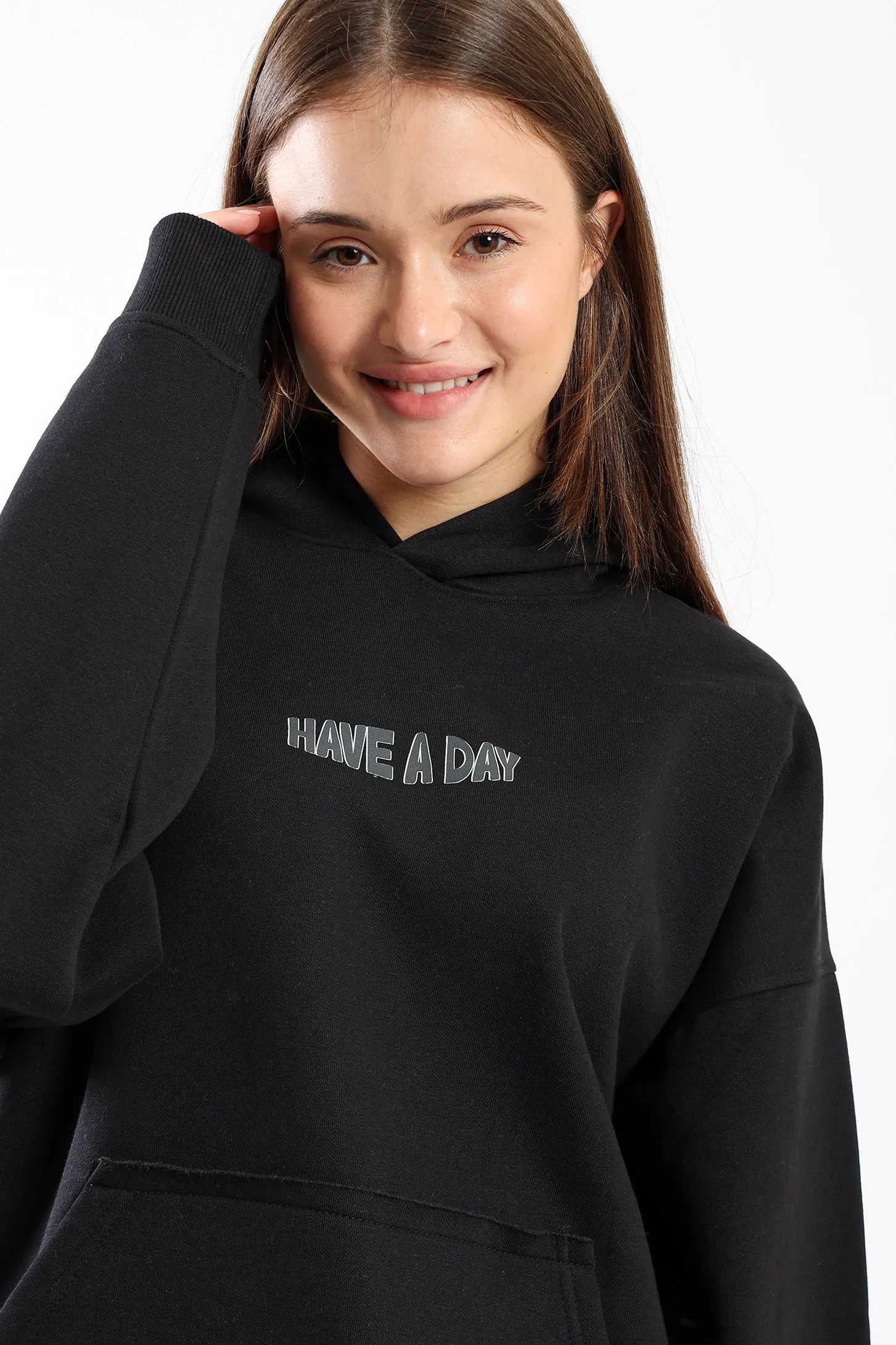 HAVE A NICE DAY HOODIE - BLACK