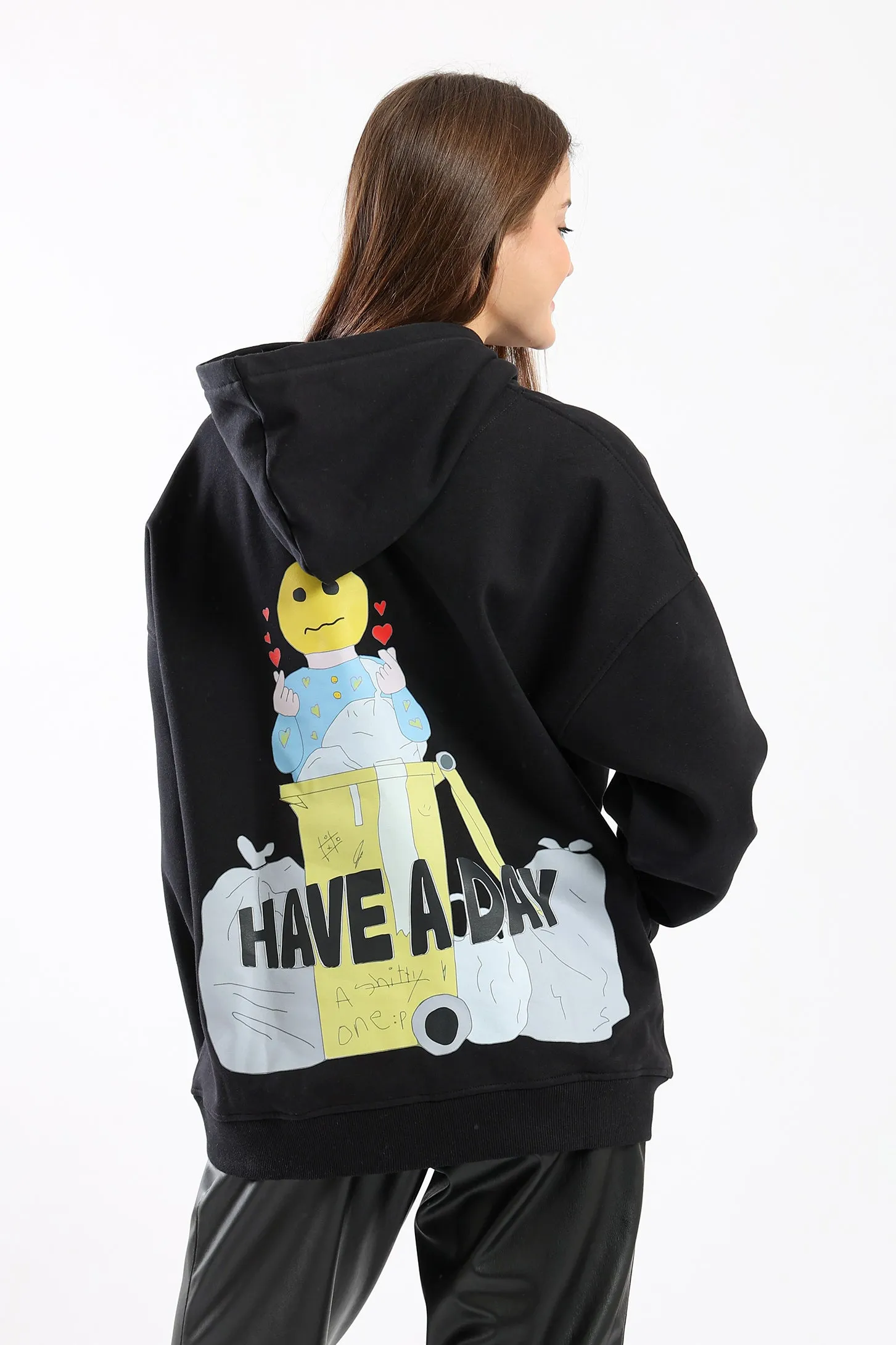 HAVE A NICE DAY HOODIE - BLACK