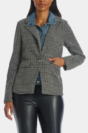 Helen Blazer In Tweed With Removeable Denim Insert