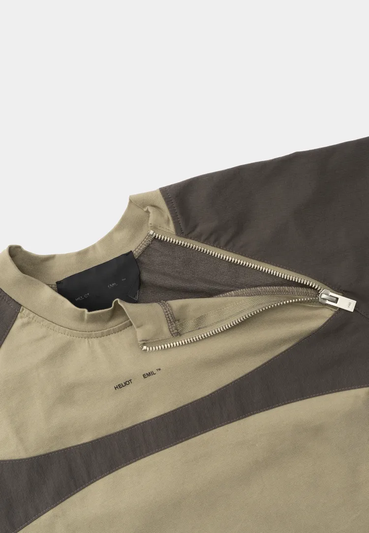 Heliot Emil Mens Adrift Technical T-Shirt in Khaki - Lightweight, Breathable, and Stylish Activewear