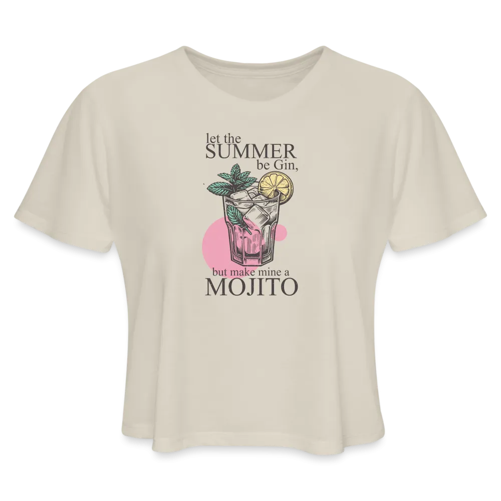 “Let the Summer be GIN, but Make Mine a Mojito”-Women's Cropped T-Shirt