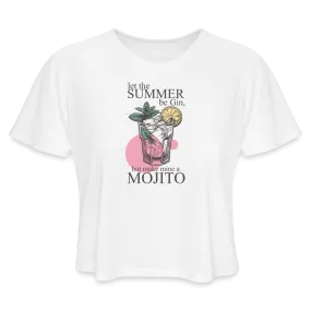 “Let the Summer be GIN, but Make Mine a Mojito”-Women's Cropped T-Shirt