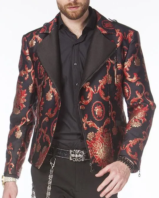 Men's Fashion Jacket - Men's Biker Jacket - V. RED