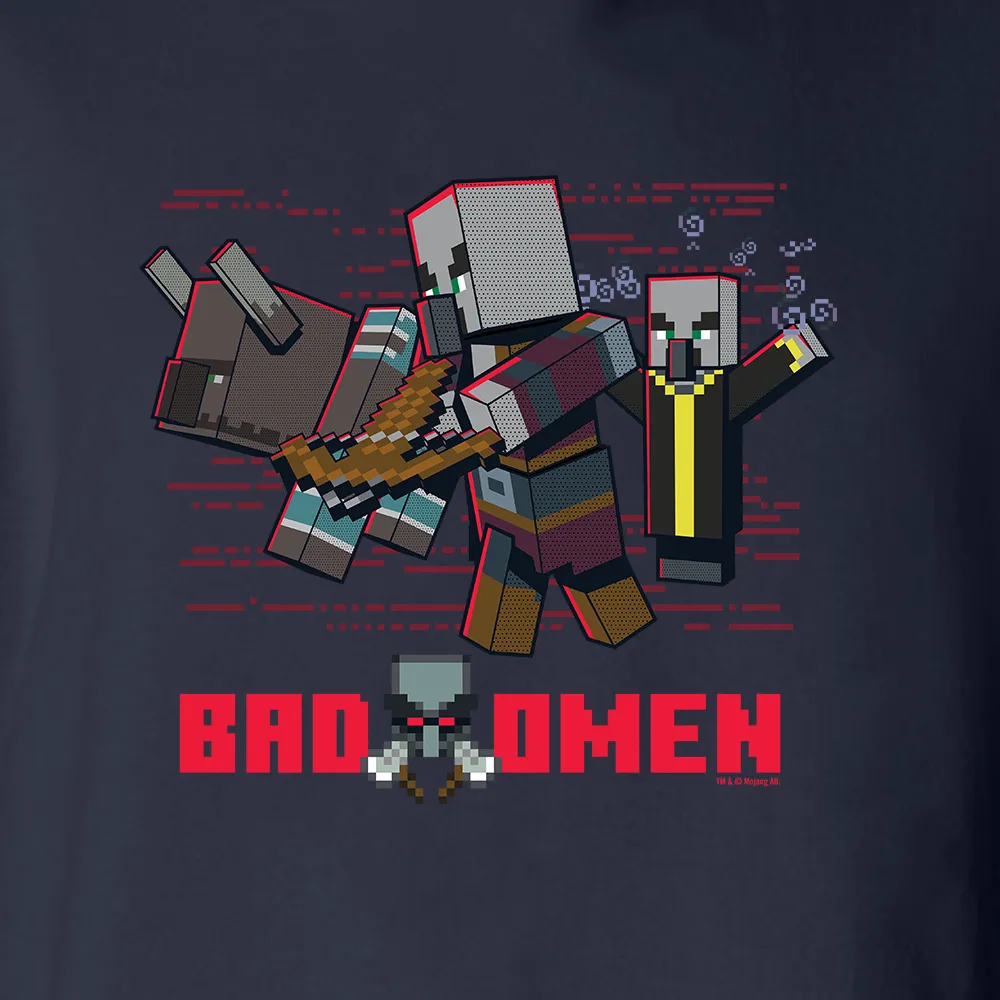 Minecraft Jolly Mobs Bad Omen Pullover Hoodie