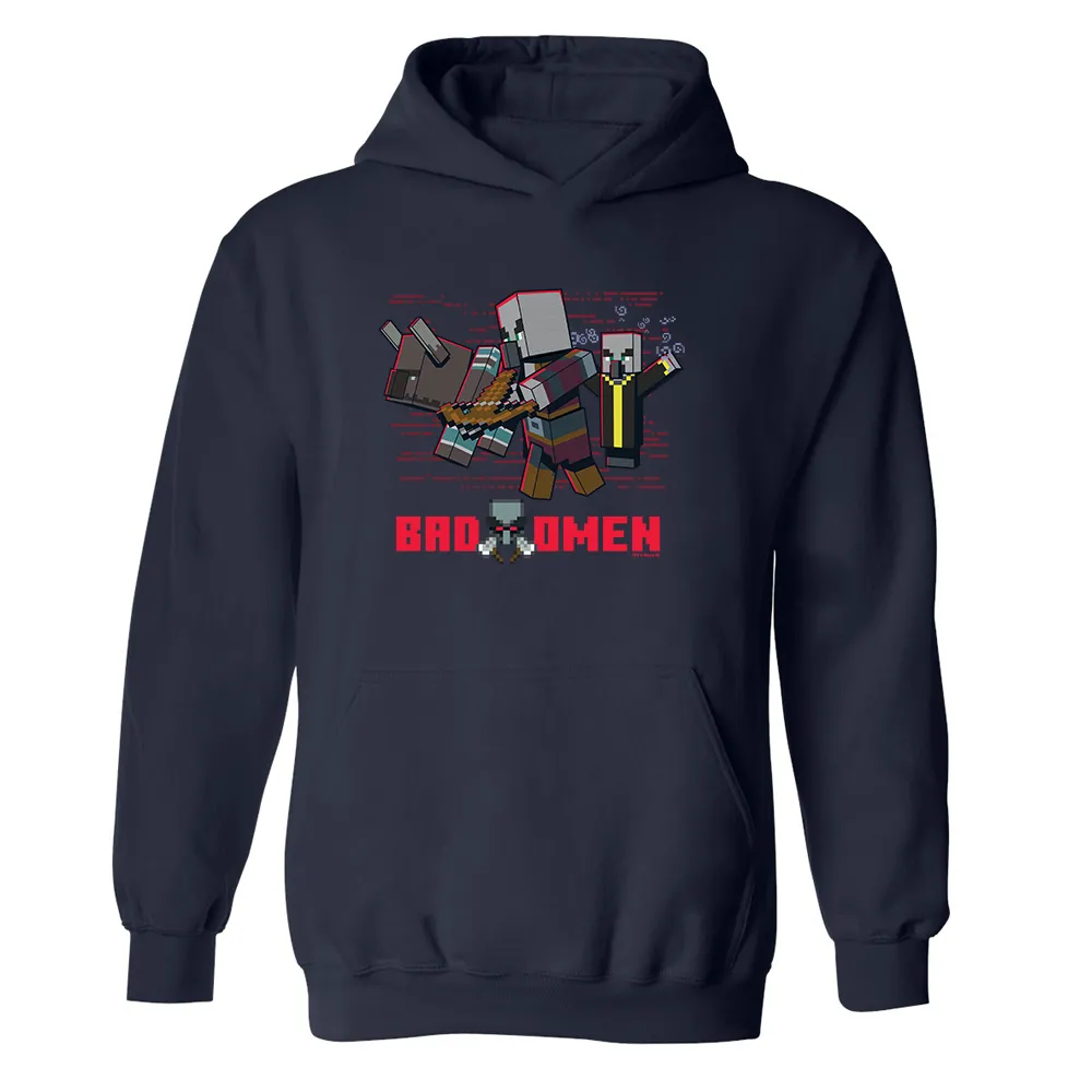 Minecraft Jolly Mobs Bad Omen Pullover Hoodie