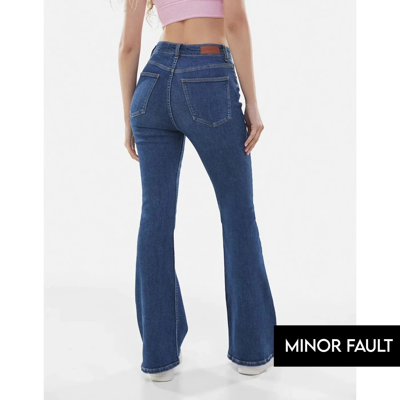 (Minor Fault) Blue High Rise Flare Jeans