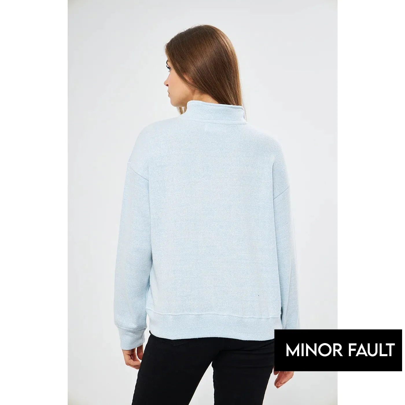 (Minor Fault) Light Blue Oversized Sweatshirt