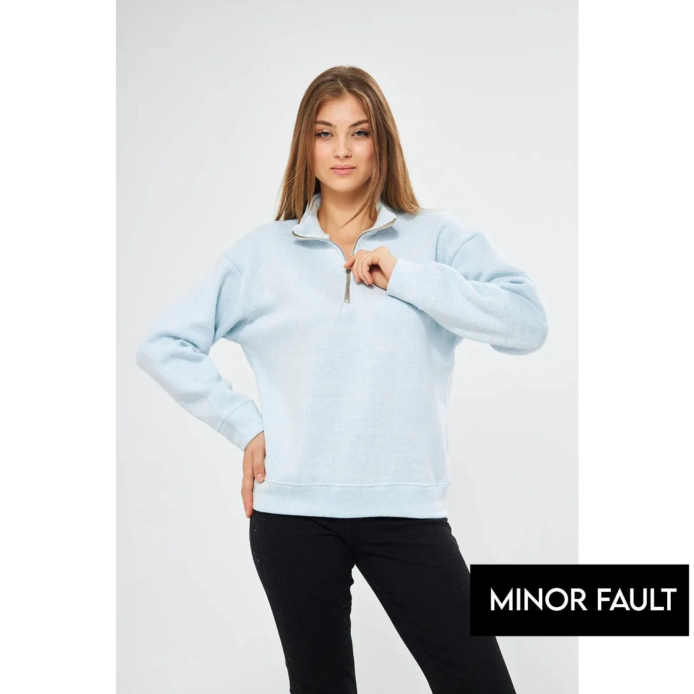 (Minor Fault) Light Blue Oversized Sweatshirt