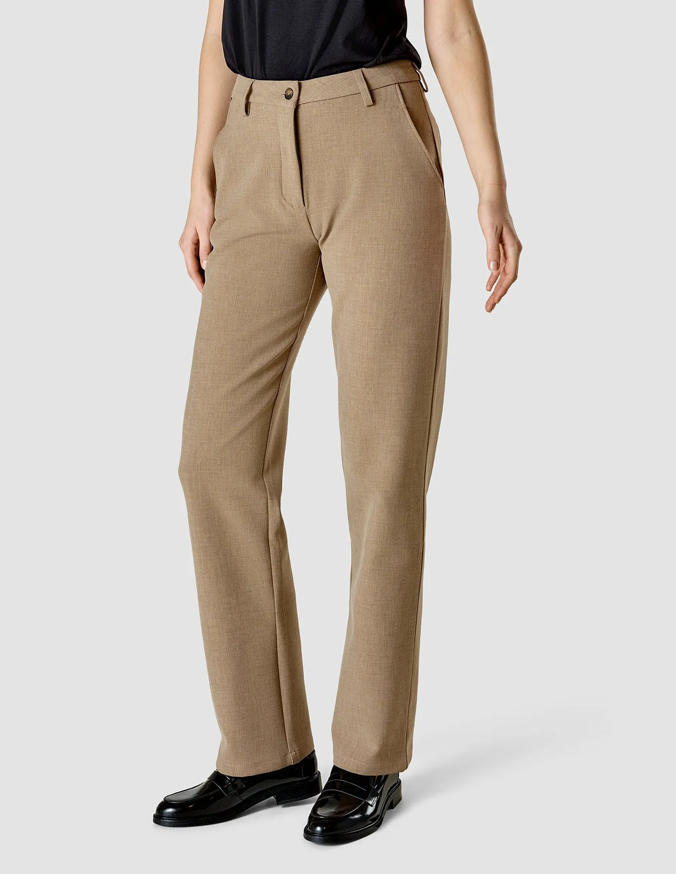 No. 1 Pants Straight Cappuccino