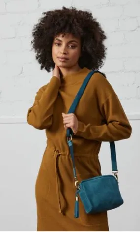 Nomads Suede Crossbody Bag - Peacock