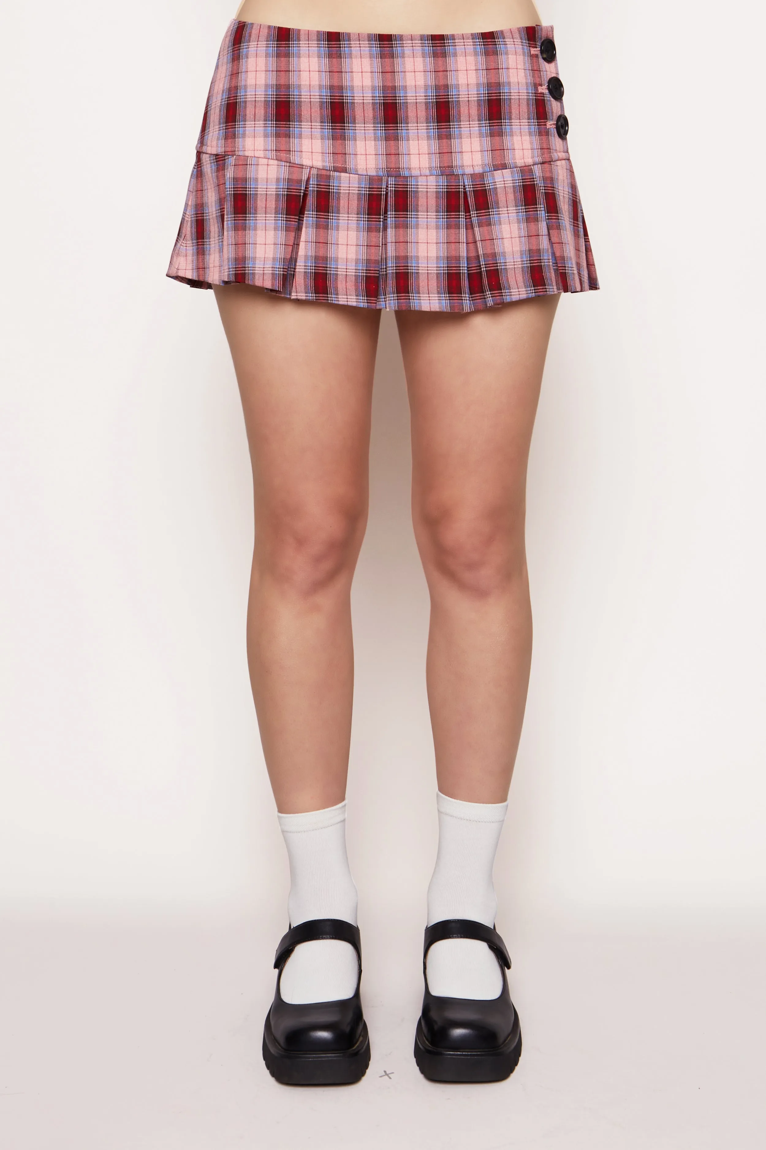 Pleated Micro Mini Skirt