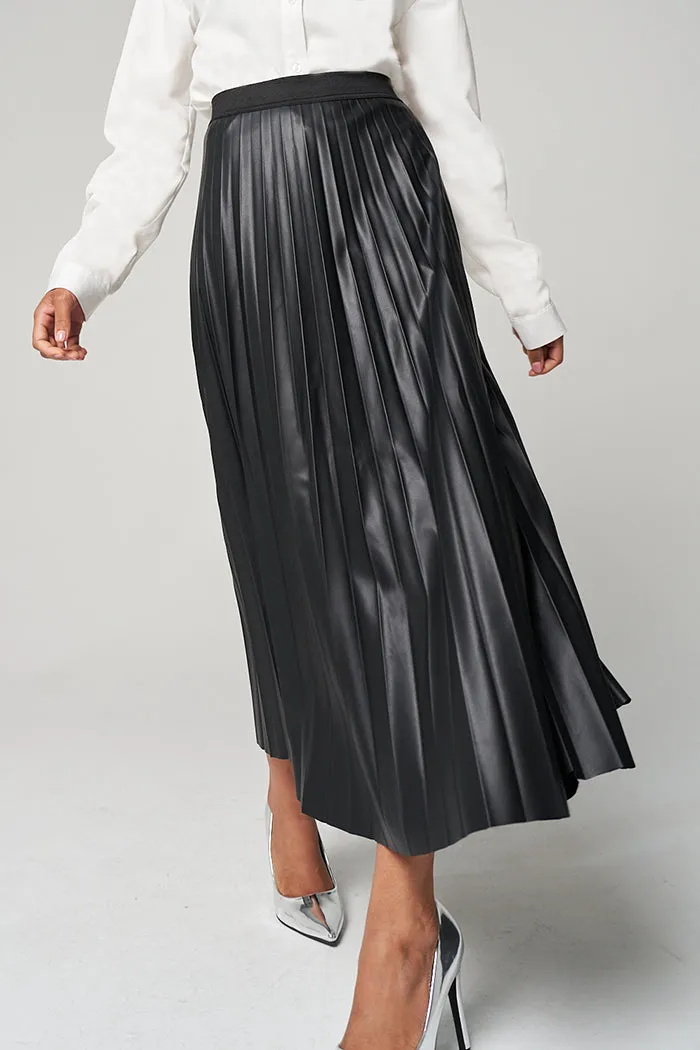 Pleated Midi Skirt