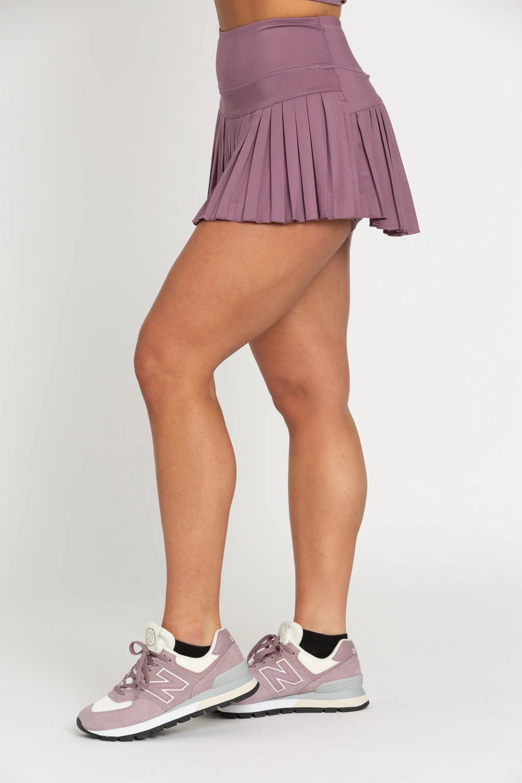 Plum Pleated Tennis Skirt