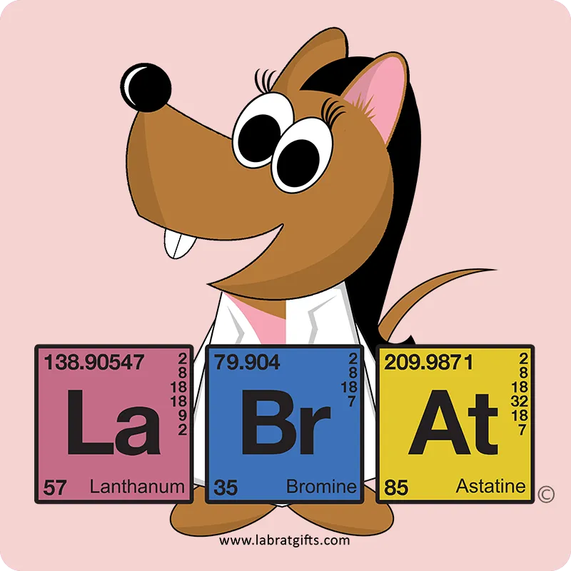 "Lab Rat Periodic Table" (brunette) - Women's T-Shirt