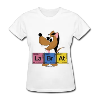 "Lab Rat Periodic Table" (brunette) - Women's T-Shirt