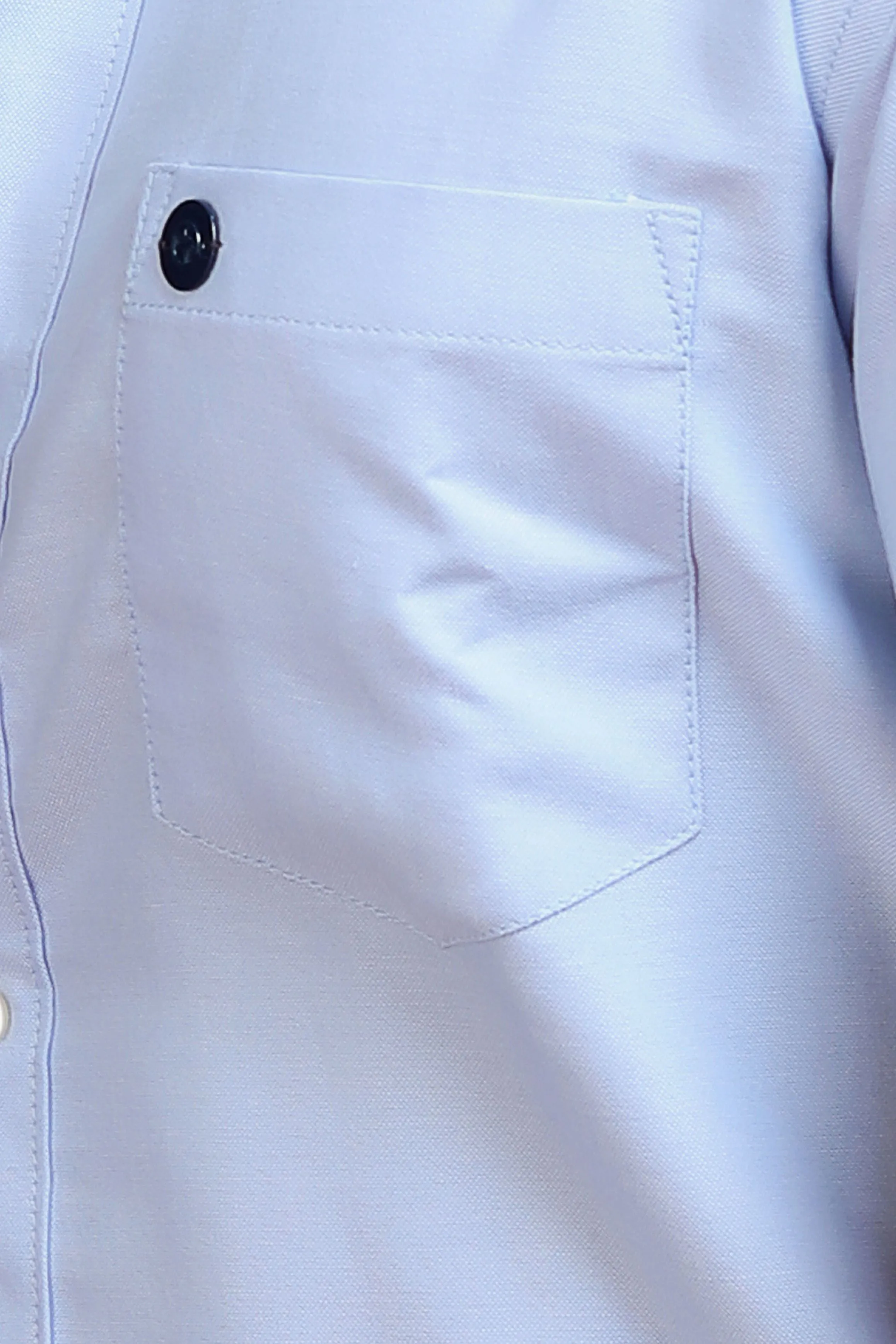 Short Sleeve Shirt - Men Casual Plain Light Blue Shirt