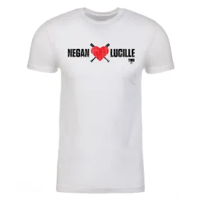 The Walking Dead Negan Heart Lucille Adult Short Sleeve T-Shirt