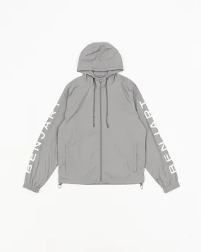 Vertical Text Windbreaker - Grey