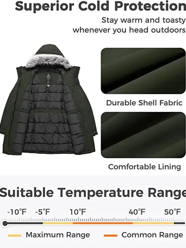 Women's Plus Size Winter Parka Coat