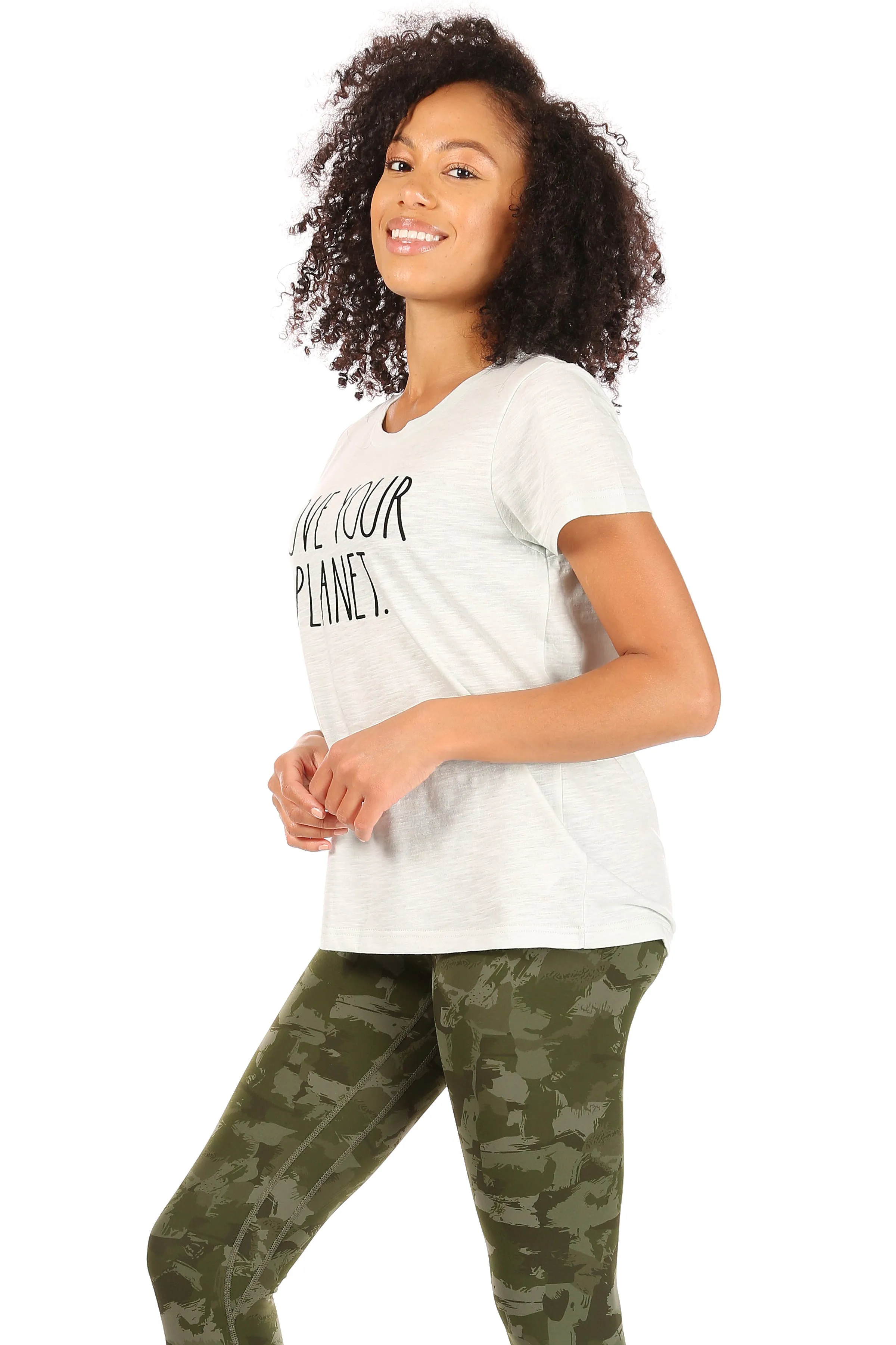 Women's "LOVE YOUR PLANET" Short Sleeve Classic Slub T-Shirt